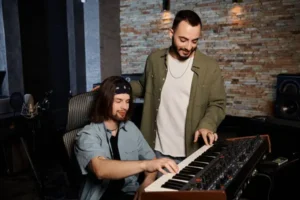 Teclas do teclado musical para iniciantes